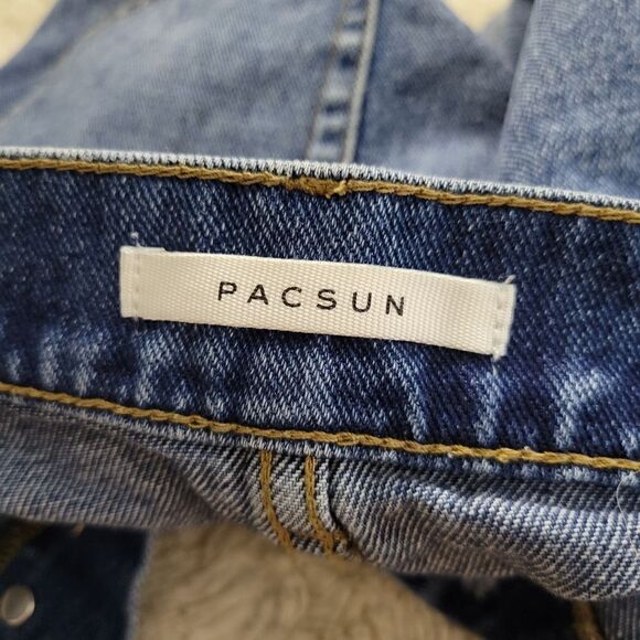 Pacsun High Rise Icon Med Light Wash Short Size 28 - Picture 5 of 9